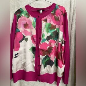 St. John button down sweater cardigan XL